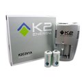 K2 Energy K2C123A Battery Charger with 2 LFP123A 3.2V Li-Ion Batteries LFP123A-KIT